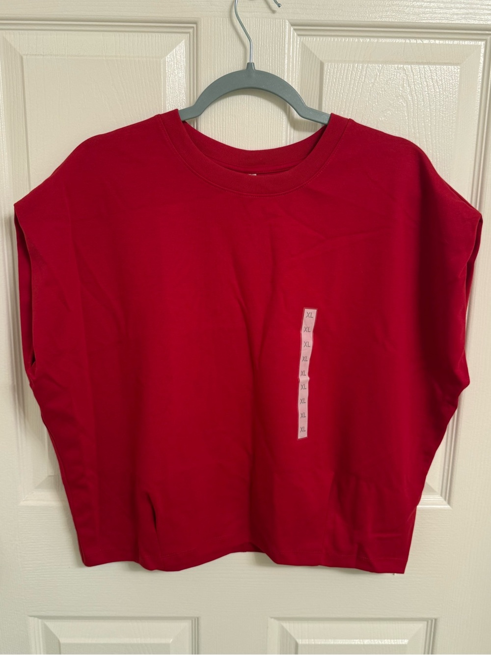 Red Crewneck Boxy Top GU XL
